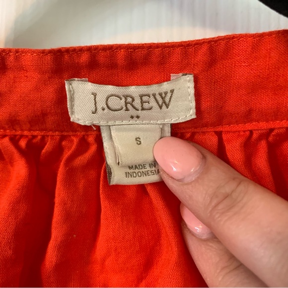 J. Crew Vibrant Red Linen-Cotton Blend Tunic Dress, size S - Picture 2 of 8